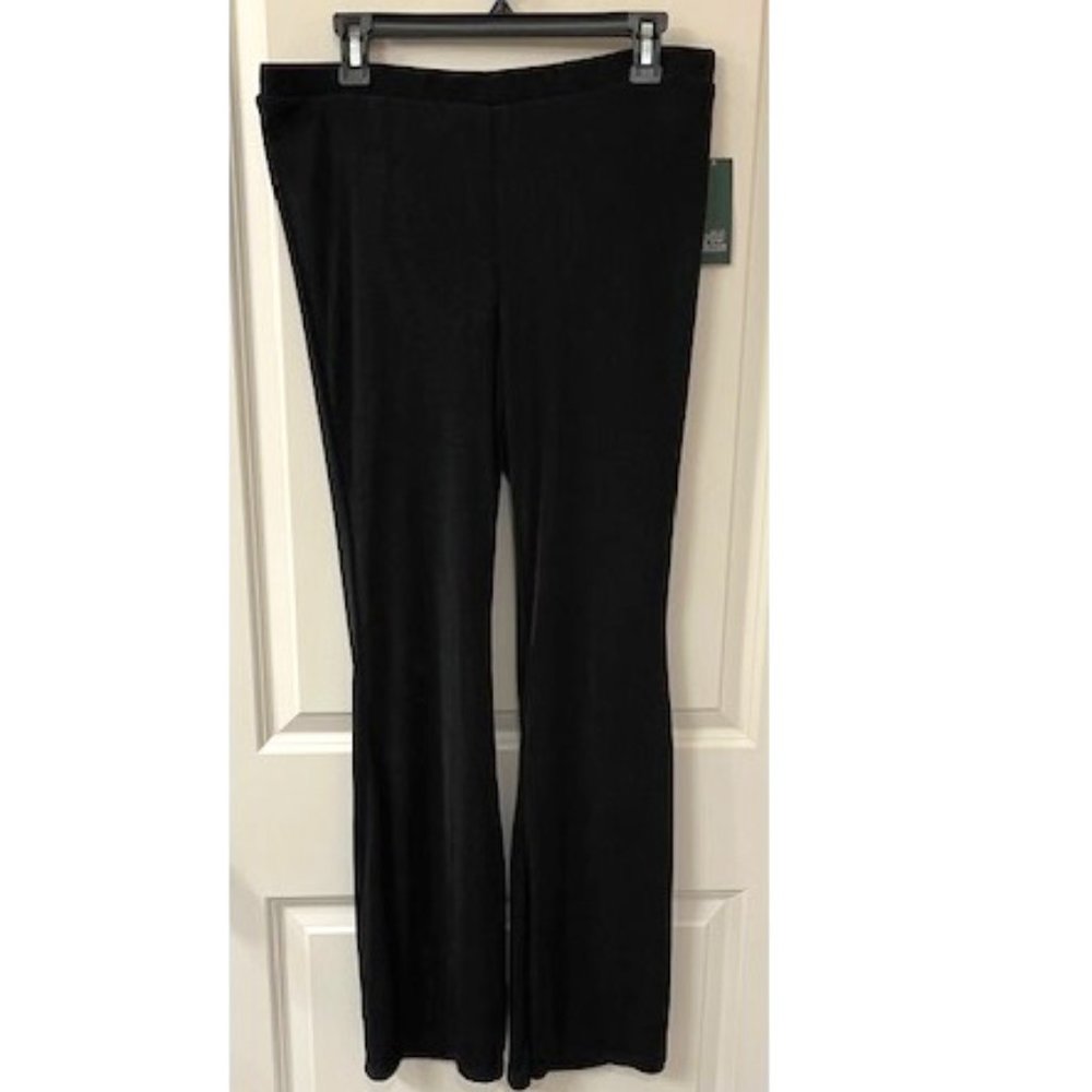 NWT Wild Fable Black Flare Pants Sz L Pull On Waist